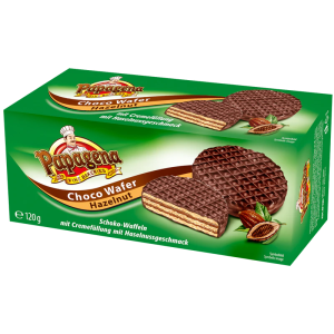 Chocolate wafers with hazelnut flavoured cream filling (20 x 120g)