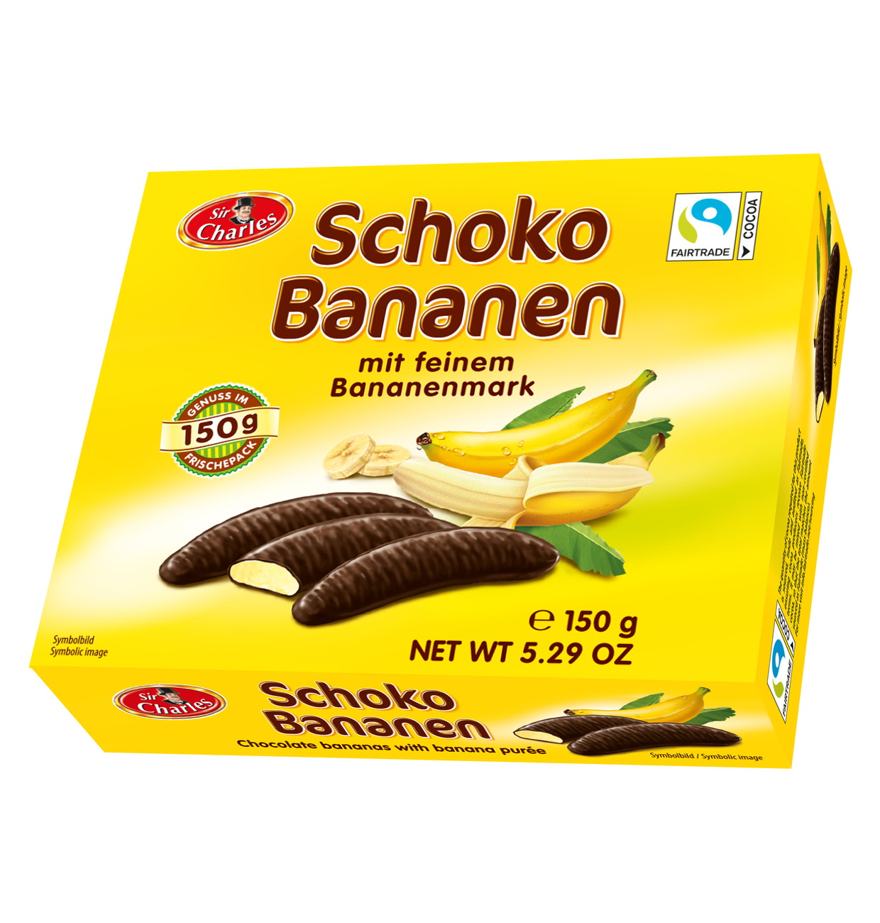 Chocolate bananas (24 x 150g)