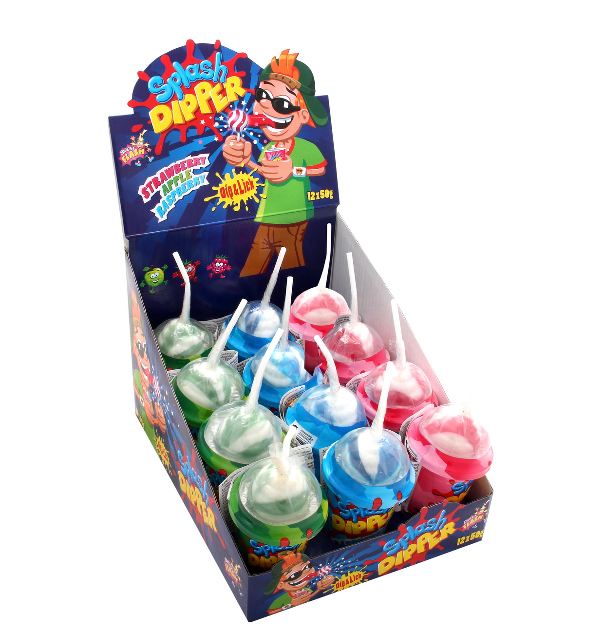 Fizzy-dip lollipops (12 x 50g)
