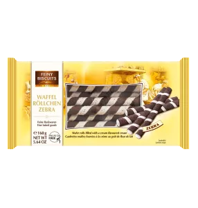 Wafer Rolls Zebra (22 x 160g)