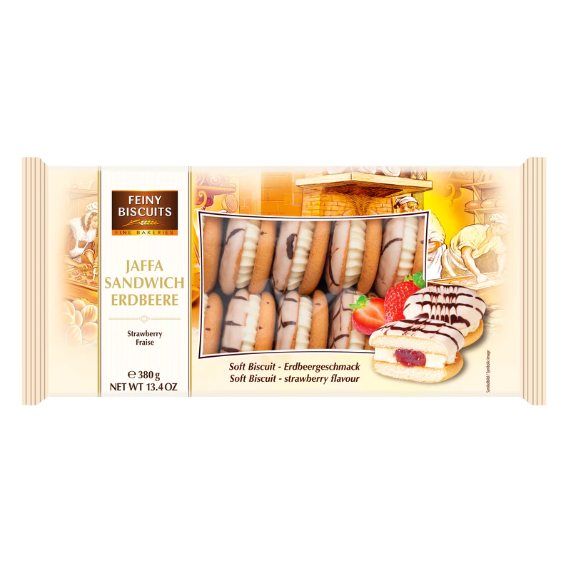 Jaffa Sandwich Jordgubb (9 x 380g)