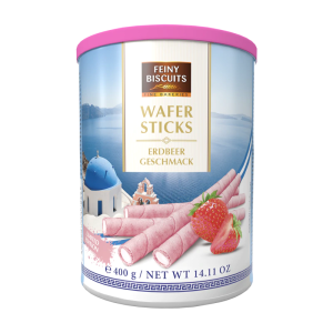 Wafer rolls with strawberry flavoured cream (12 x 400g)