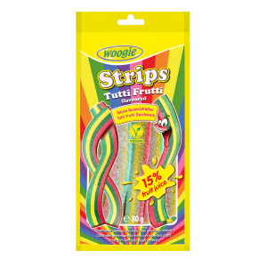 Fruit gum rainbow strips (18 x 80g)