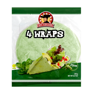 Wraps spinach Tortillas 4x25cm (20 x 240g)