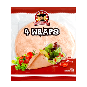 Wraps tomato Tortillas 4x25cm (20 x 240g)