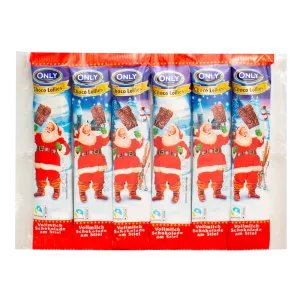 Christmas milk chocolate lollies on a stick 6-pack (28 x 78g)