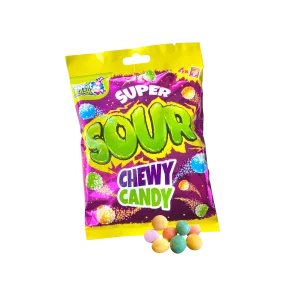 Super Sour Chewy Candy counter display (24x60g)