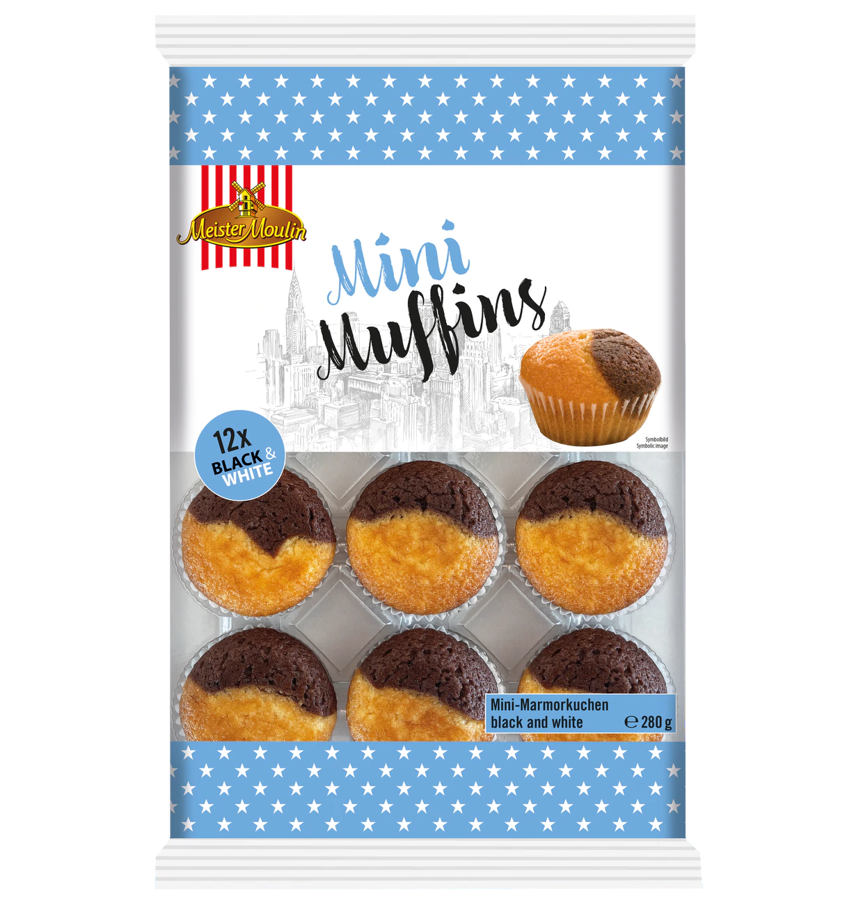 Mini muffins black & white (14 x 280g)