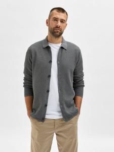 SLHRIAN LS KNIT POLO CARDIGAN B