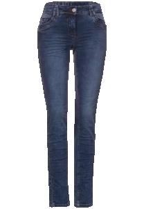 CECIL Jeans Womens 8 Tall Scarlett Straight Denim Pants Dark Indigo Wash N92