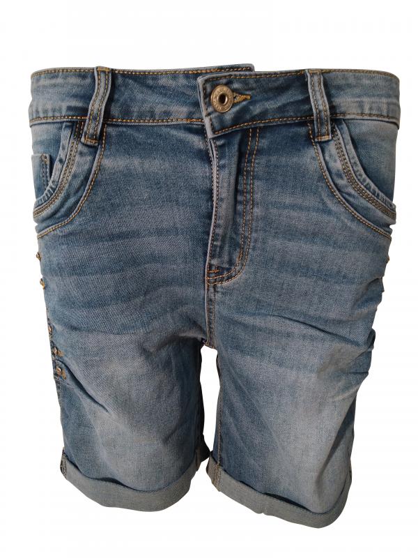 Jeans shorts med bling S8017a-ss21