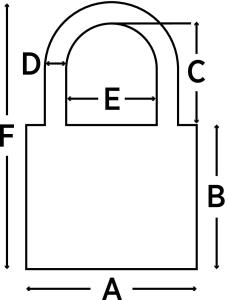 Hänglås Aluminium 40