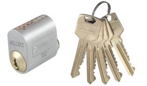 Cylinder 71237 Oval 5 Nycklar, Mattkrom