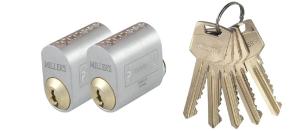 Cylinder 71237 Oval 5 Nycklar, 2 Cylindrar, Mattkrom