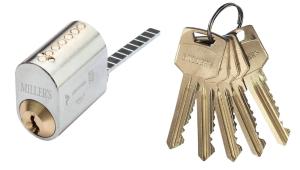 Cylinder 71207 Oval 5 nycklar Krom