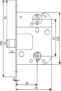 Låshus 72020 Innerdörr