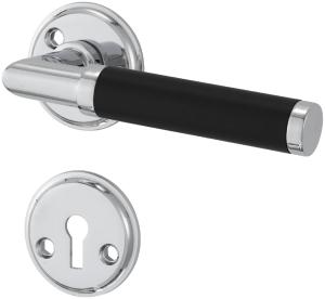 Innerdörrhandtag Sparre med nyckelskylt Krom/Svart