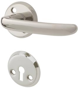 Innerdörrhandtag Bolin med nyckelskylt Blank Nickel