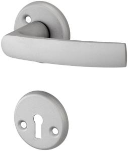 Innerdörrhandtag 25027 med nyckelskylt Aluminium Ekonomipack