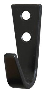 Klädkrok 1-krok Svart 1-pack 75mm