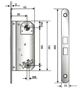 Låshus 7565 Ytterdörr