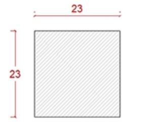23x23 G Stakkäpp spetsad  L=1750mm