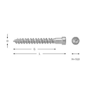 Karmhylsskruv Trä 7,5x60 fzb 6st/förp