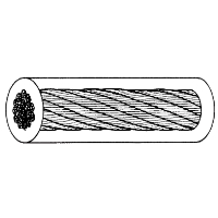 Stållina plastbelagd 42tr 2/3mm