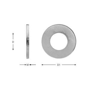 Rundbricka BRB 10,5x22x2 fzb 200st/pkt