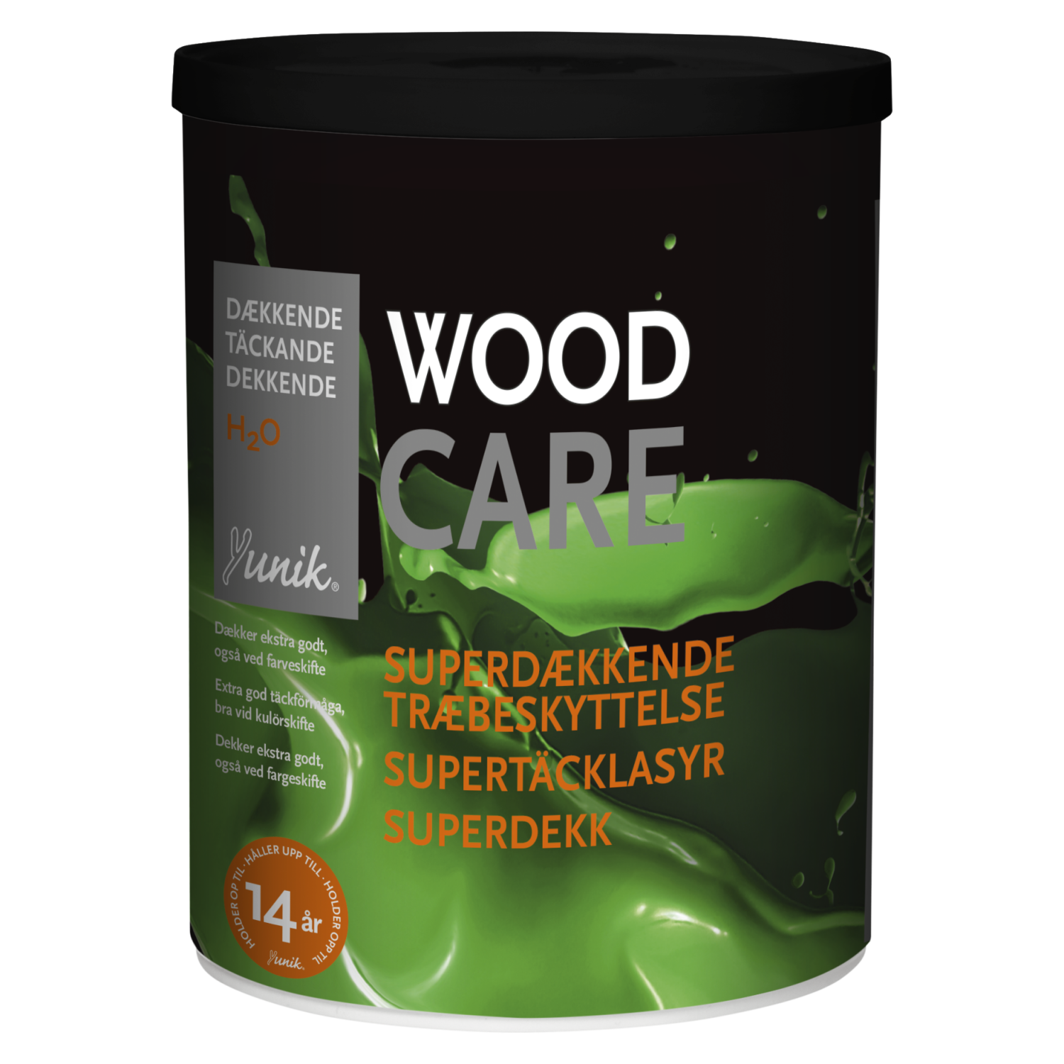 Yunik Wood Care Supertäcklasyr Vit/Bas AA 0,7L