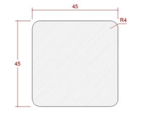 45x45 Regel kortlängd