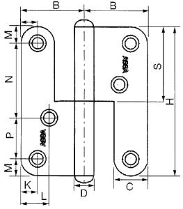 Lyftgångjärn 1222 Höger Elförzinkat 2-pack 85mm