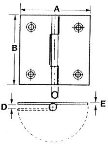 Kantgångjärn 5001 Elförzinkat 2-pack 25mm