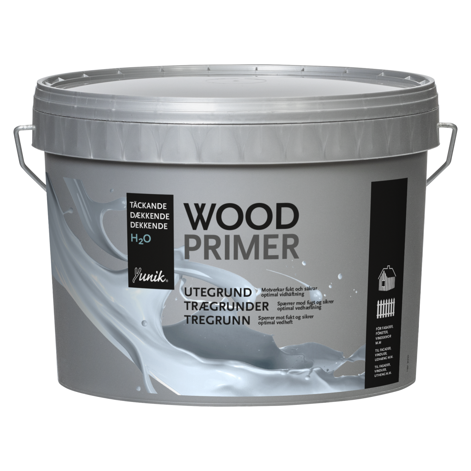 Yunik Wood Primer Utegrund V Vit 3L