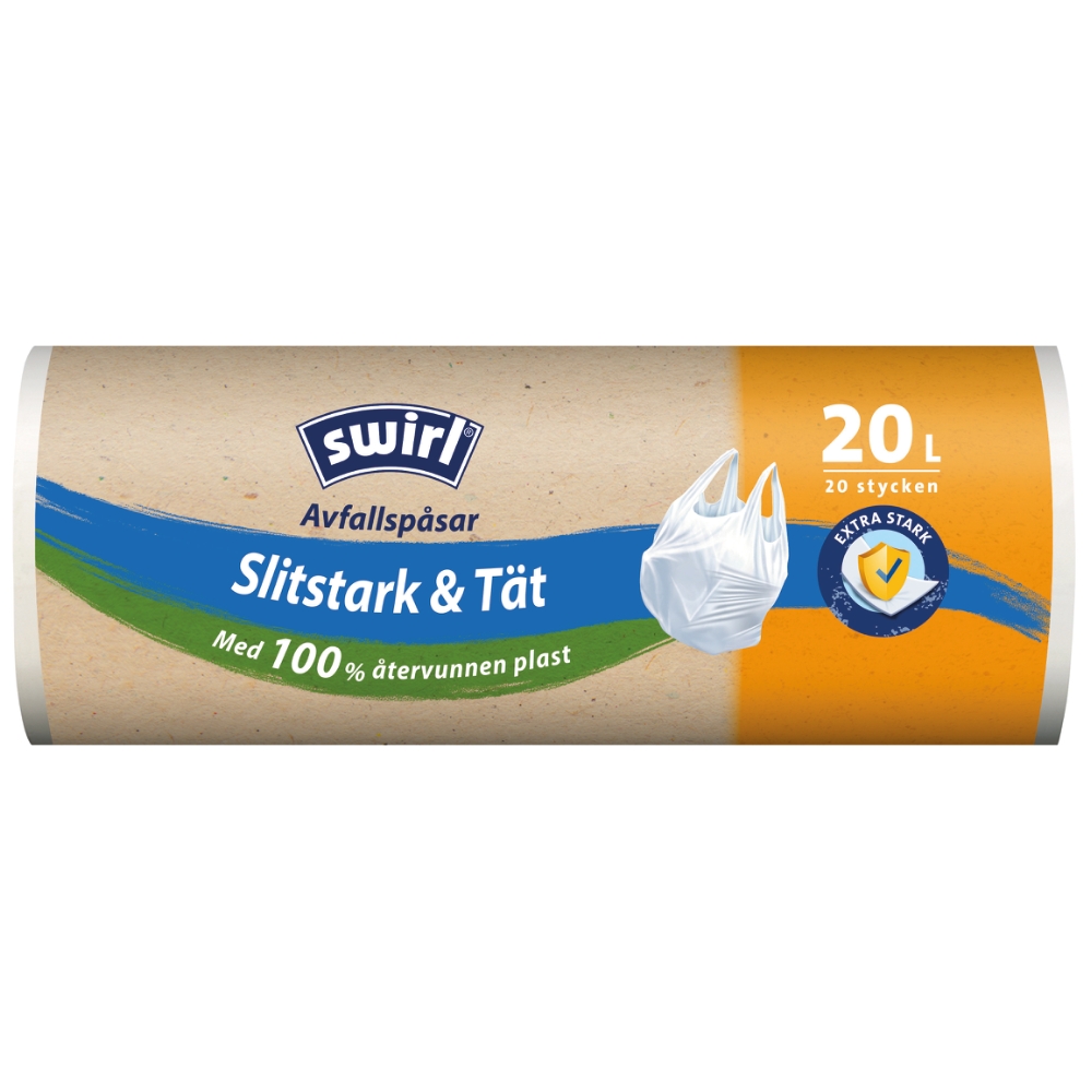 Avfallspåse Handtag 20L 20st/rulle