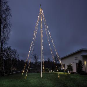Flaggstångsslinga 5x100 amberfärgade moulded LED-lampor KONSTSMIDE