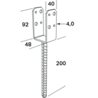 Stolphållare PSU 48x40mm FAST