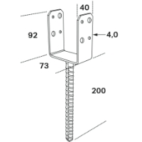 Stolphållare PSU 73x40mm FAST