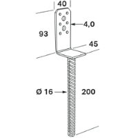 Stolphållare PSL 45x40mm FAST