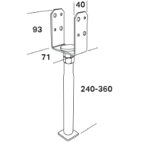 Stolphållare PSUA 71x40mm FAST