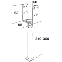 Stolphållare PSUA 98x60mm FAST
