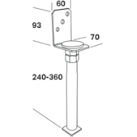 Stolphållare PSLA 70x60mm FAST