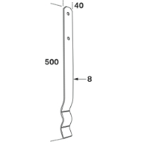 Plintjärn PA 40x8x500mm FAST