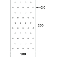 Hålplatta HP 100x200x2,0mm FAST