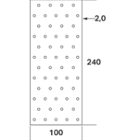 Hålplatta HP 100x240x2,0mm FAST