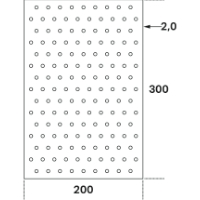 Hålplatta HP 200x300x2,0mm FAST