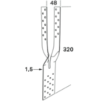 Gaffelankare FAP 48x320x1,5mm FAST