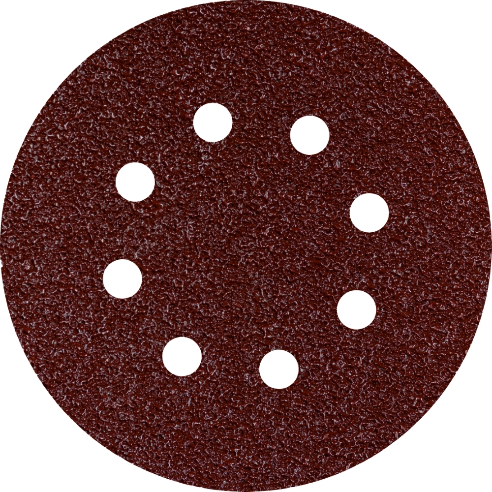 Sliprondell 125 Kardborre 8 hål SORT 5-pack GERMAFLEX