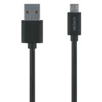 Kabel Micro USB 1m Svart Deltaco