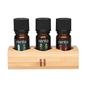 Bastudoft 3x10ml i bambuhållare RENTO